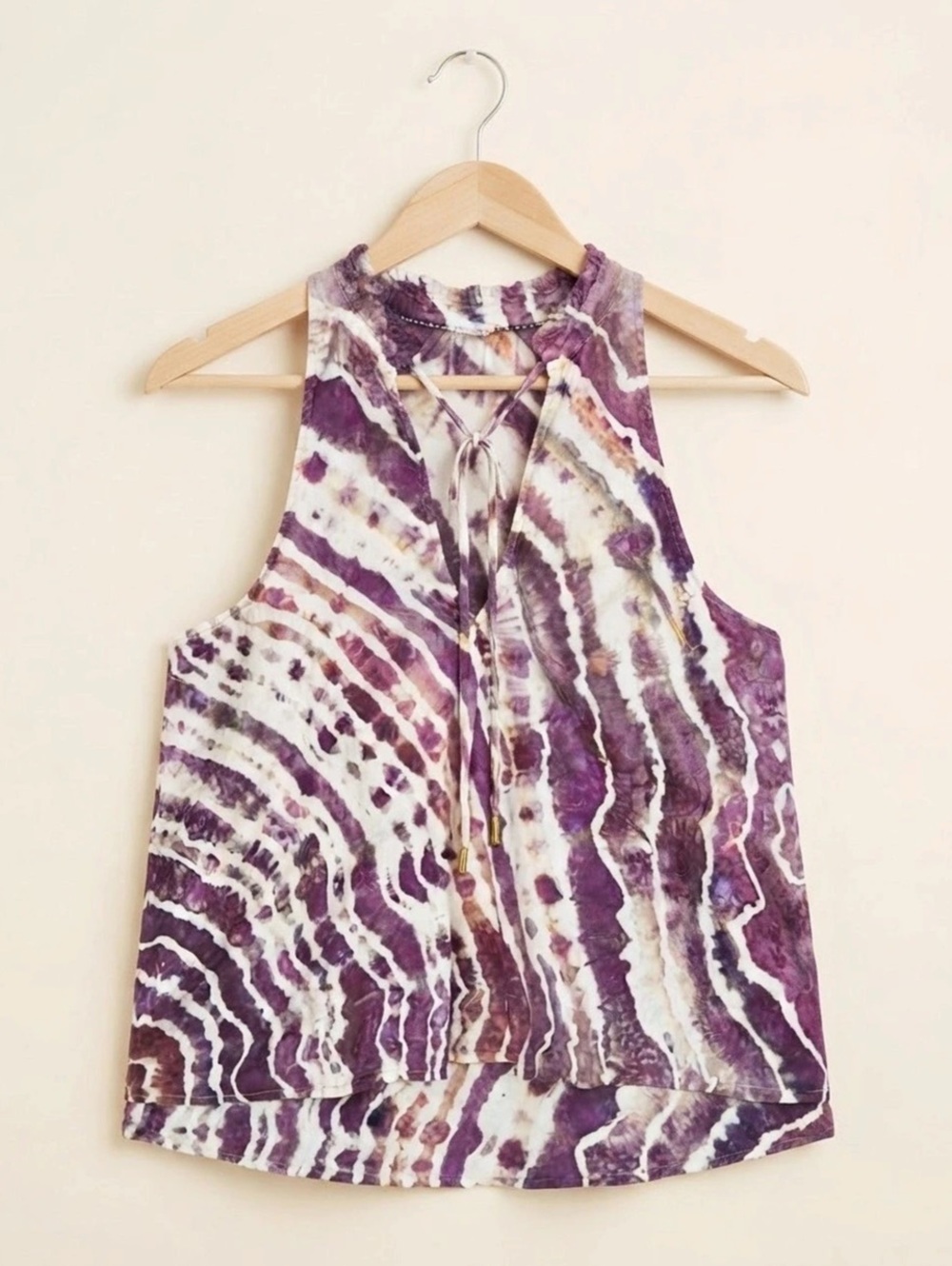 PILCRO Ice Dyed Linen Sleeveless Top